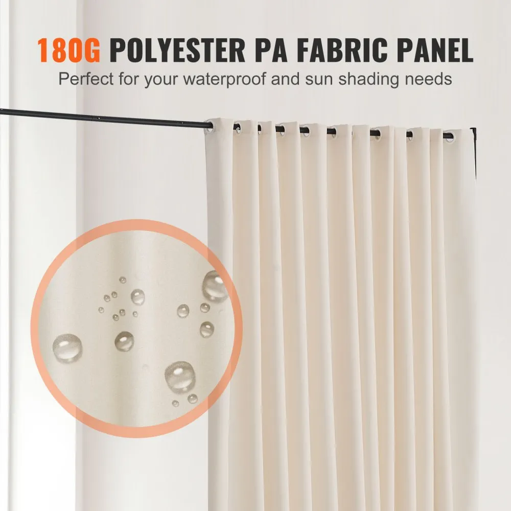VEVOR Room Divider Partition Screen Draagbaar Oprolbaar Beige Enkel Paneel Kantoor